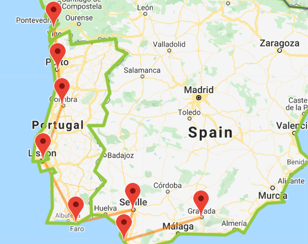 Spain and Portugal itinerary | Interrail